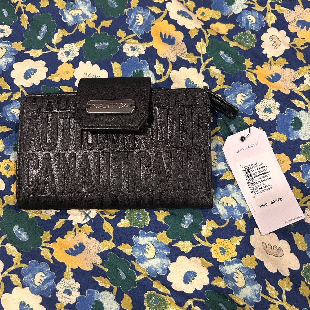 Nautica Embossed Black Women's Wallet